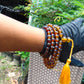 71 gram 108 Beads 10 mm Mala Buddha for Yoga and Meditation Indonesian Yellow Blue Amber for Healing MB10