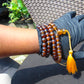 71 gram 108 Beads 10 mm Mala Buddha for Yoga and Meditation Indonesian Yellow Blue Amber for Healing MB10