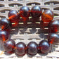 59 gram 12 Beads Mala Bracelet Indonesian Purple Red Amber 20 mm for Healing BB4