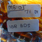 71 gram 108 Beads 10 mm Mala Buddha for Yoga and Meditation Indonesian Yellow Blue Amber for Healing MB10