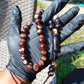 48 gr Hand Tasbih 36 Beads 12 mm Mesbah Rosary Indonesian Dark Red Amber for Healing FR8