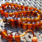 48 gr Hand Tasbih 36 Beads 12 mm Mesbah Rosary Indonesian Yellow Bluish Amber for Healing FR5