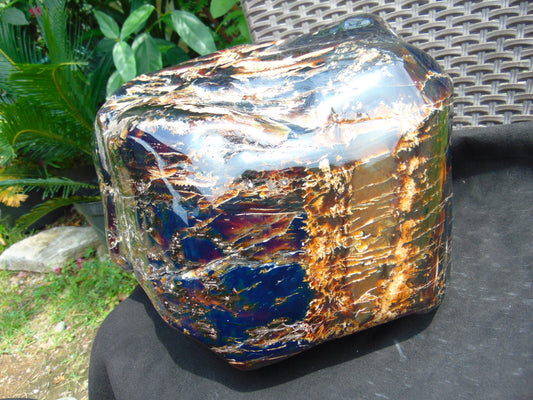 13570 gram Big Full Polished 39x25x23 cm Indonesia Dark Blue Amber for Healing AR110