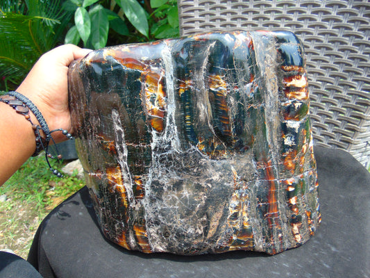 8180 gram Big Full Polished 27x23x17 cm Indonesia Green Amber for Healing ML57