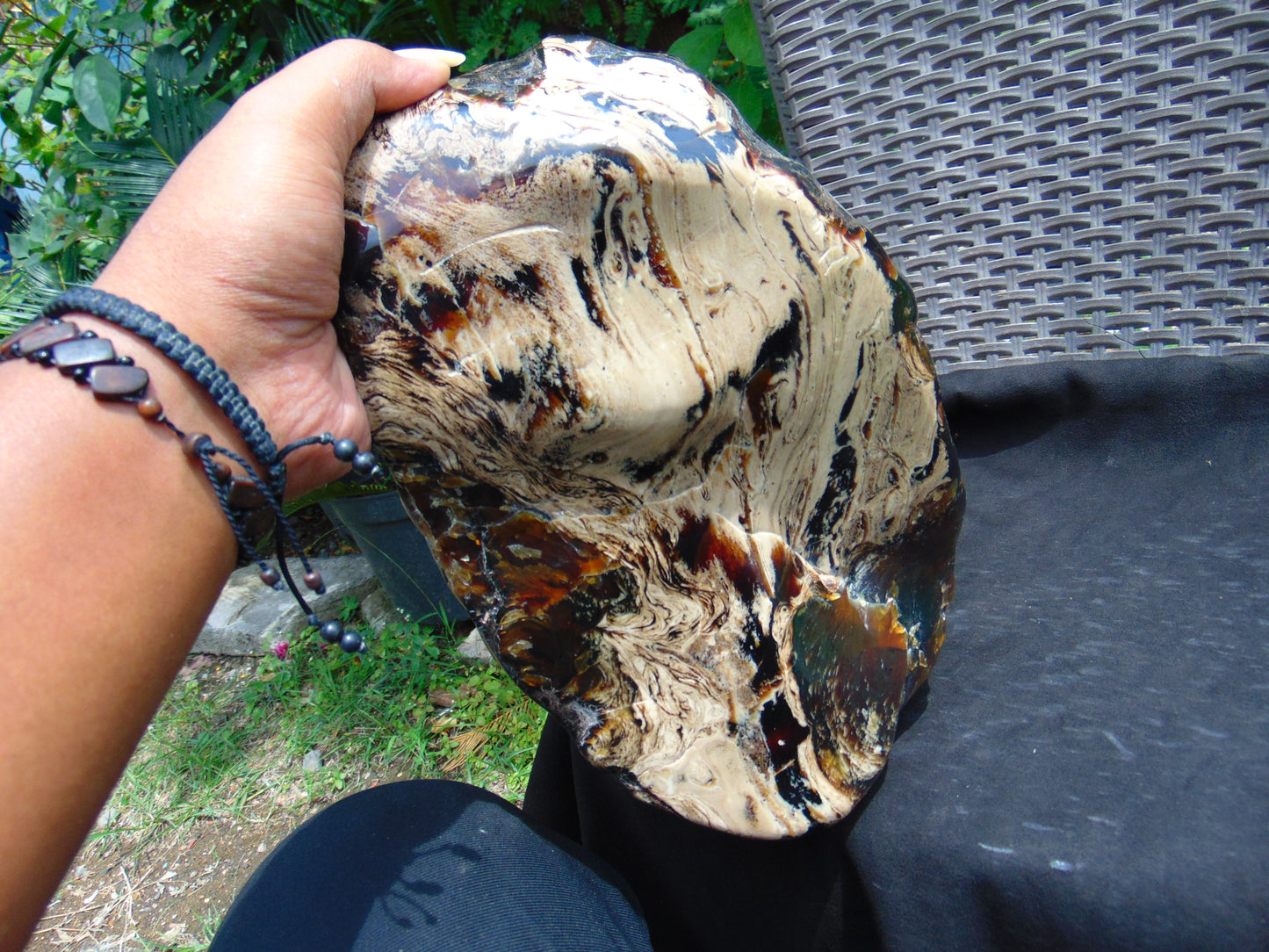 8180 gram Big Full Polished 27x23x17 cm Indonesia Green Amber for Healing ML57