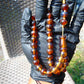 31 gr Hand Tasbih 36 Beads 10 mm Mesbah Rosary Indonesian Yellow Blue Amber for Healing FR12
