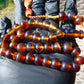 31 gr Hand Tasbih 36 Beads 10 mm Mesbah Rosary Indonesian Yellow Blue Amber for Healing FR12