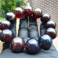 56 gram 12 Beads Mala Bracelet Indonesian Cherry Red Amber 20 mm for Healing BB5
