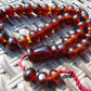 31 gr Hand Tasbih 36 Beads 10 mm Mesbah Rosary Indonesian Red Amber for Healing FR11