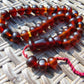 31 gr Hand Tasbih 36 Beads 10 mm Mesbah Rosary Indonesian Red Amber for Healing FR11