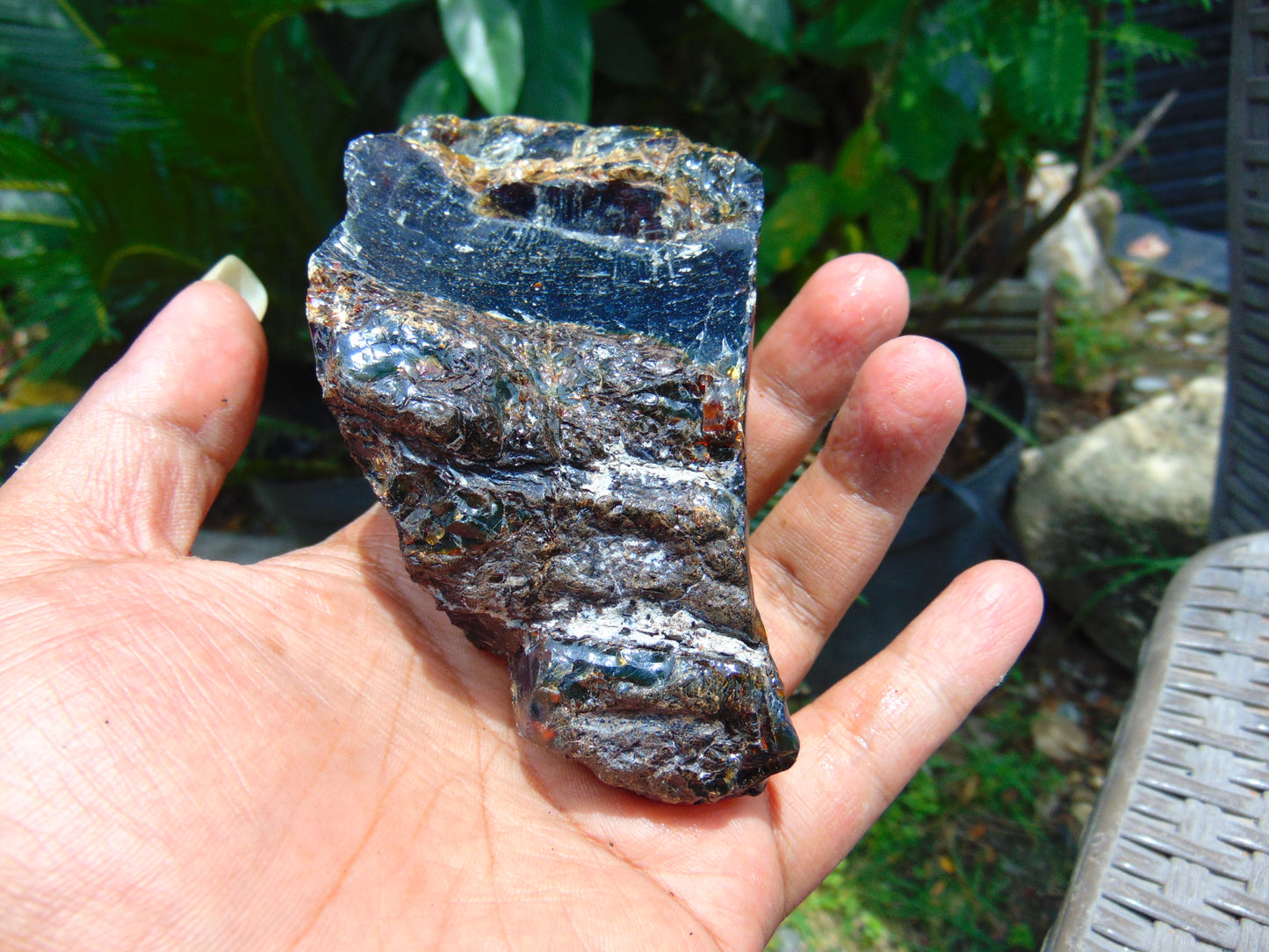 110 gram Rough Raw Indonesian Blue Amber for Healing AGRB120