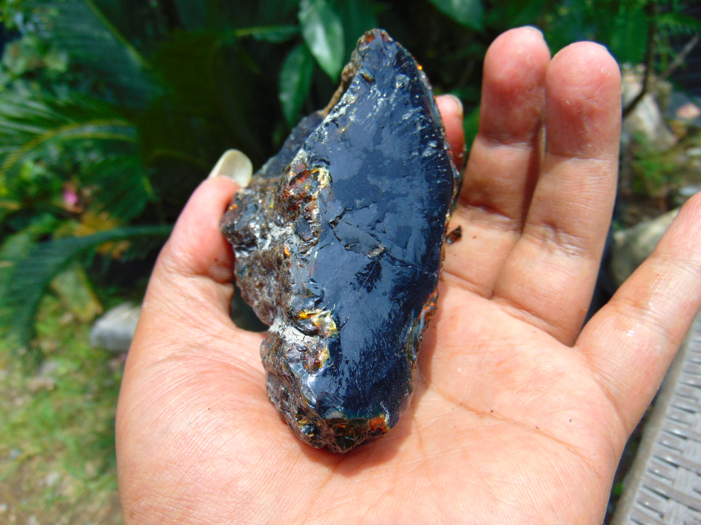 110 gram Rough Raw Indonesian Blue Amber for Healing AGRB120