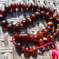 31 gr Hand Tasbih 36 Beads 10 mm Mesbah Rosary Indonesian Dark Red Amber for Healing FR15