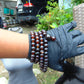 70 gram 108 Beads 10 mm Mala Buddha for Yoga and Meditation Indonesian Black Amber for Healing MB22