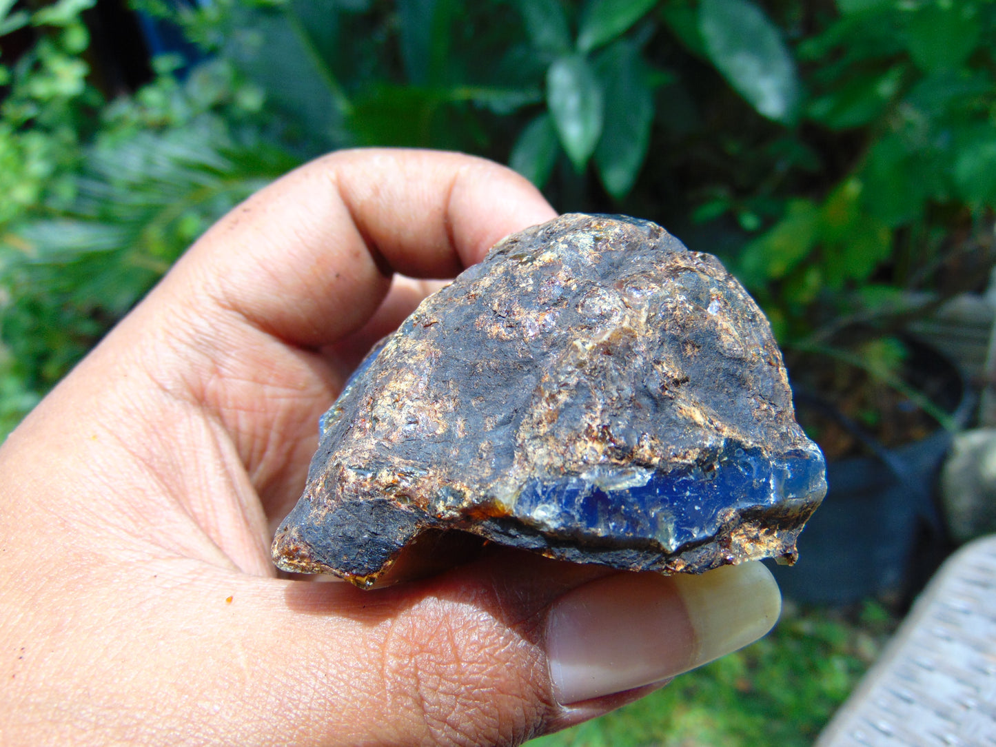 39 gram Rough Raw Indonesian Blue Amber for Healing AGRB122