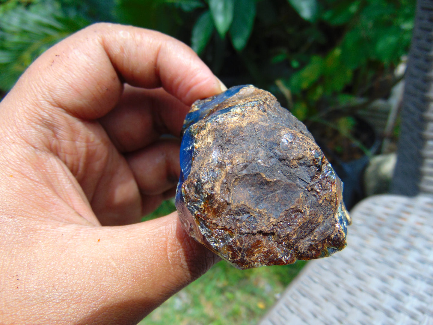39 gram Rough Raw Indonesian Blue Amber for Healing AGRB122