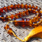 58 gr Tasbih Mesbah Rosary 35 Beads 14 mm Indonesian Yellow Blue Amber for Healing TB14i30