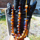 58 gr Tasbih Mesbah Rosary 35 Beads 14 mm Indonesian Yellow Blue Amber for Healing TB14i30