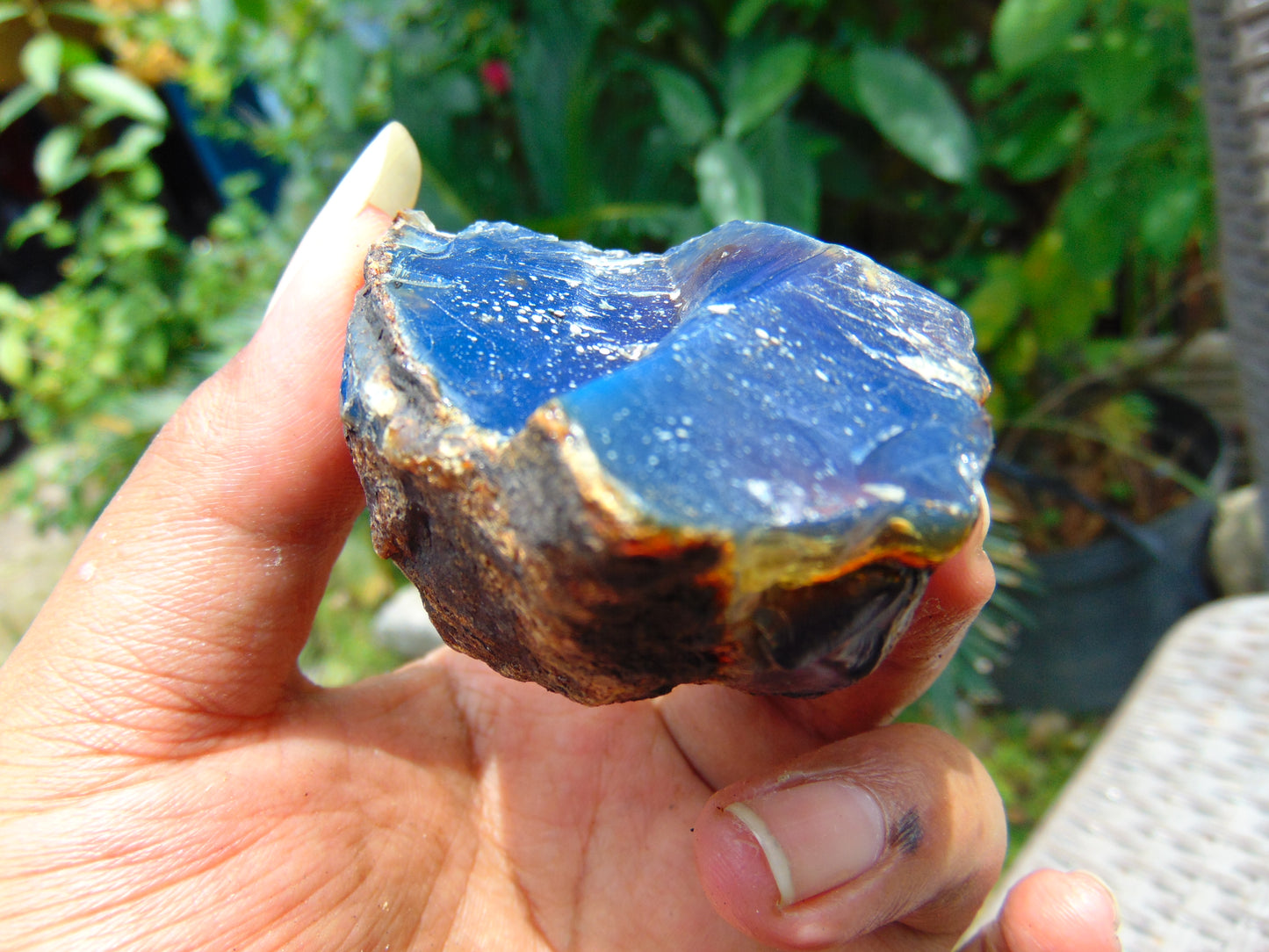 39 gram Rough Raw Indonesian Blue Amber for Healing AGRB122