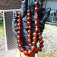 67 gr Tasbih Mesbah Rosary 35 Beads 14 mm Indonesian Crystal Red Amber for Healing TB14i031