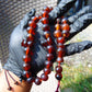 67 gr Tasbih Mesbah Rosary 35 Beads 14 mm Indonesian Crystal Red Amber for Healing TB14i031