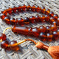 49 gr Hand Tasbih Mesbah Rosary 36 Beads 12 mm Indonesian Red Bluish Amber for Healing TB13i19