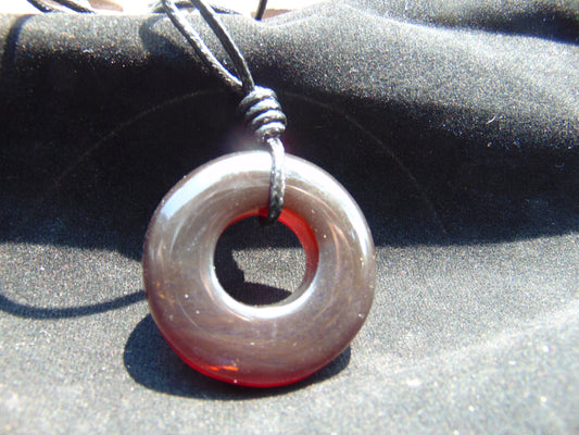 15 gr Donut Pendant Indonesian Crsytal Amber for Healing 26Y117