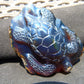84 gr Sea Turtles Carving 85x67x36 mm Indonesian Blue Amber for Healing AJ200