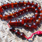 49 gr Hand Tasbih Mesbah Rosary 36 Beads 12 mm Indonesian Red Crystal Amber for Healing TB13i21