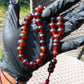 49 gr Hand Tasbih Mesbah Rosary 36 Beads 12 mm Indonesian Red Crystal Amber for Healing TB13i21
