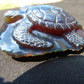 84 gr Sea Turtles Carving 85x67x36 mm Indonesian Blue Amber for Healing AJ200