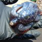 84 gr Sea Turtles Carving 85x67x36 mm Indonesian Blue Amber for Healing AJ200