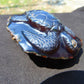84 gr Sea Turtles Carving 85x67x36 mm Indonesian Blue Amber for Healing AJ200