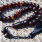 47 gr Hand Tasbih Mesbah Rosary 36 Beads 12 mm  Indonesian Cherry Red Amber for Healing TB13i3