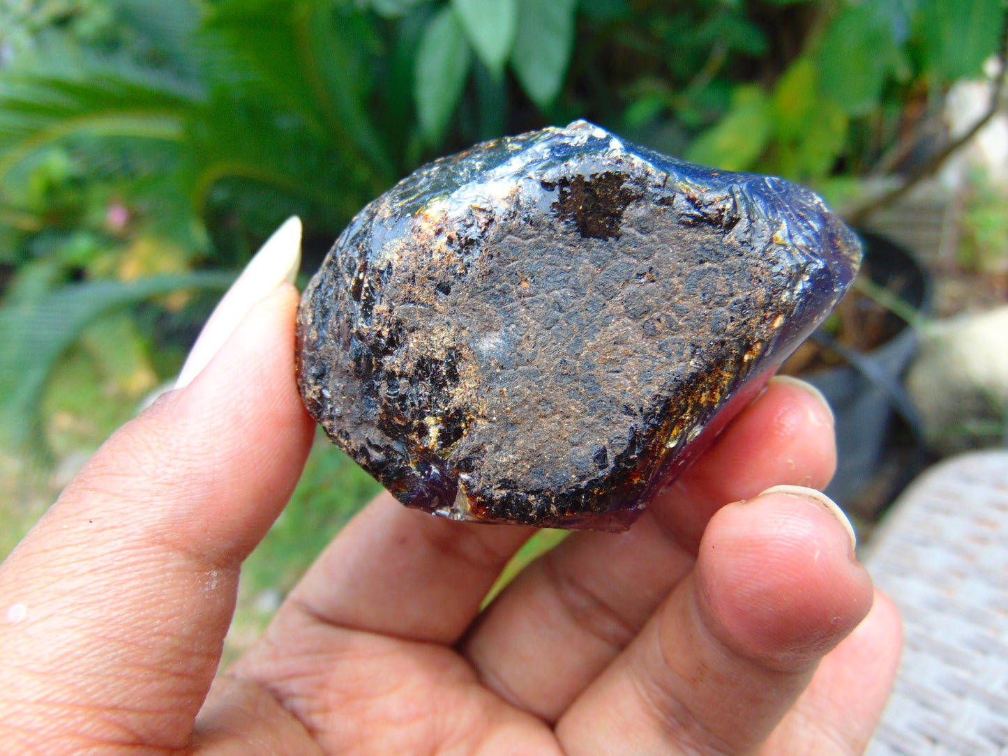 32 gram Rough Raw Indonesian Purple Blue Amber for Healing AGRB109