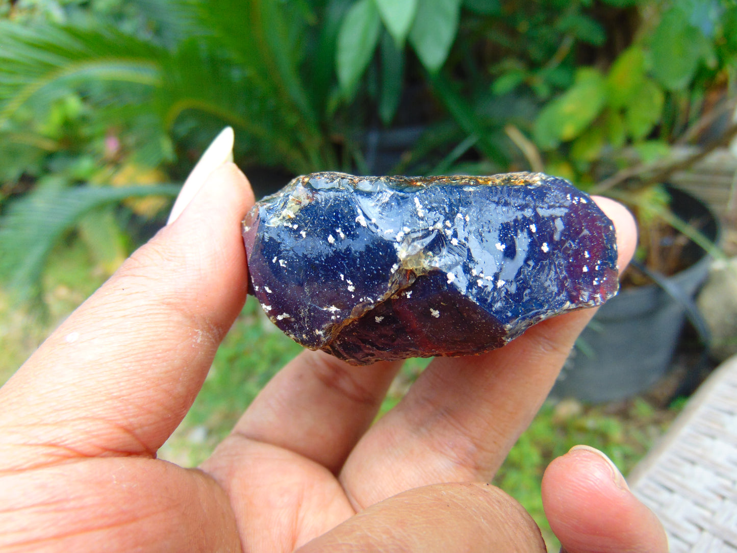 32 gram Rough Raw Indonesian Purple Blue Amber for Healing AGRB109