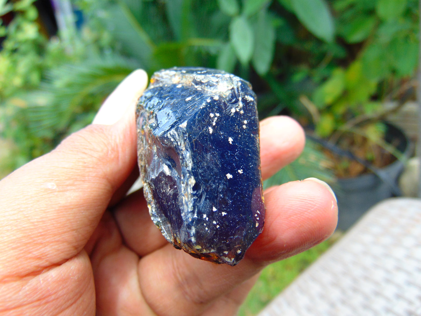 32 gram Rough Raw Indonesian Purple Blue Amber for Healing AGRB109