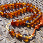 47 gr Hand Tasbih Mesbah Rosary 36 Beads 12 mm Indonesian Yellow Blue Amber for Healing TB13i17