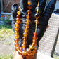47 gr Hand Tasbih Mesbah Rosary 36 Beads 12 mm Indonesian Yellow Blue Amber for Healing TB13i17