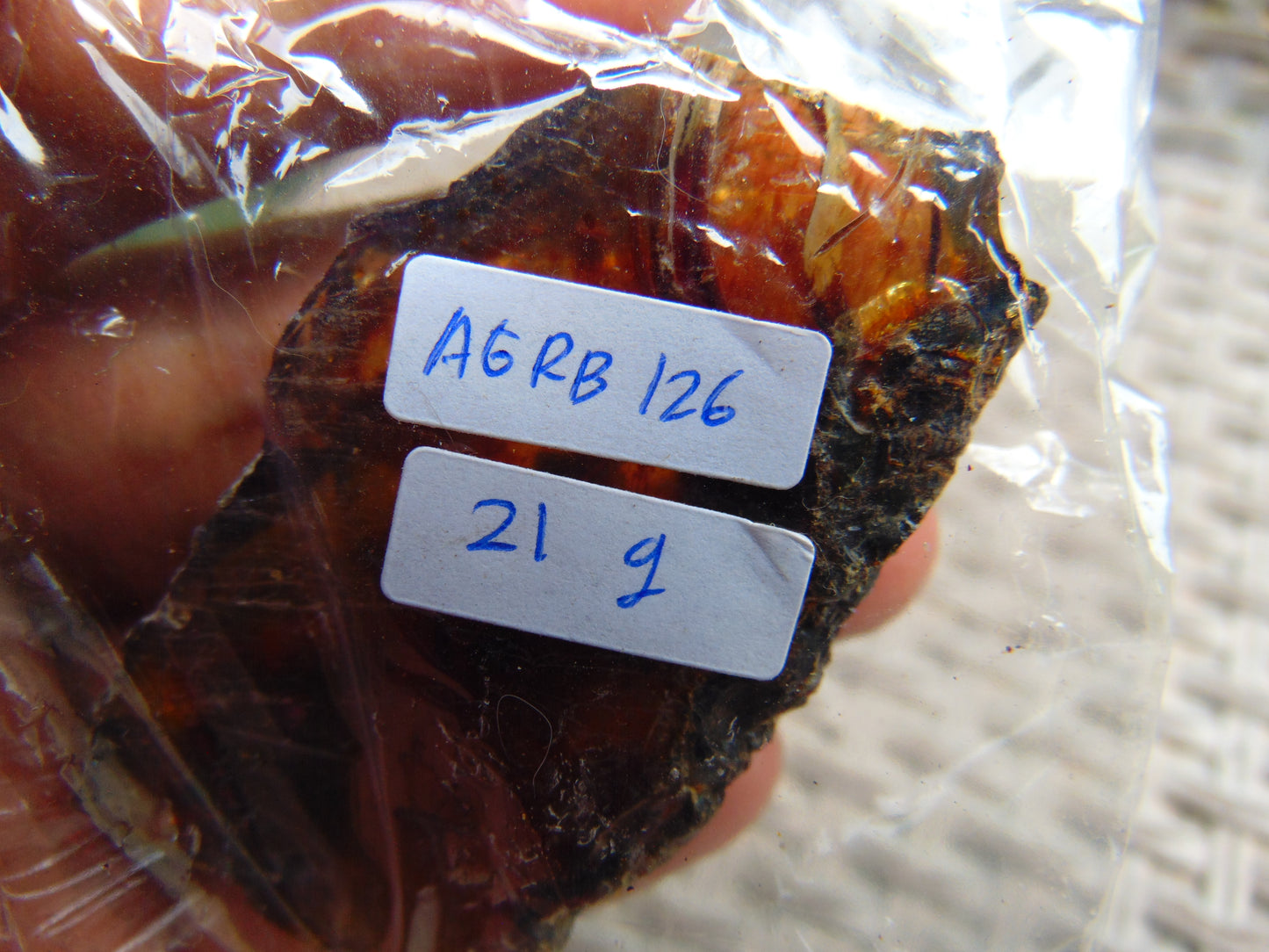 21 gram Rough Raw Indonesian Blue Amber for Healing AGRB126