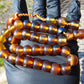 47 gr Hand Tasbih Mesbah Rosary 36 Beads 12 mm Indonesian Yellow Blue Amber for Healing TB13i17