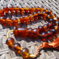 50 gr Hand Tasbih Mesbah Rosary 36 Beads 12 mm Indonesian Yellow Blue Amber for Healing TB13i18