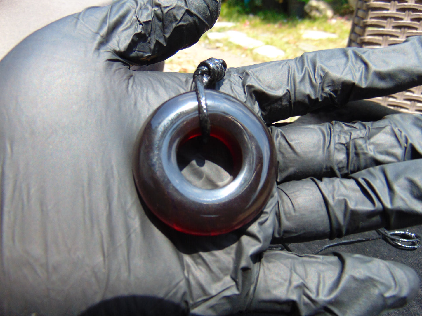 14 gr Ring Pendant Indonesian Blue Amber for Healing 26Y109
