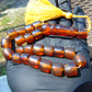 40 gr Komboloi Rosary 22 Beads 12x12 mm Indonesian Red Yellow Bluish Amber for Healing TU4