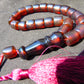 40 gr Komboloi Rosary 22 Beads 12x12 mm Indonesian Red Amber for Healing TU11