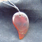 Natural Indonesian Blue Amber Pendant Magatama, 7.3 gram Blue Amber Comma Pendant,Unique Statement Gift for Men Women 26N44