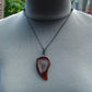 Natural Indonesian Blue Amber Pendant Magatama, 7.3 gram Blue Amber Comma Pendant,Unique Statement Gift for Men Women 26N44
