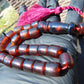 40 gr Komboloi Rosary 22 Beads 12x12 mm Indonesian Red Amber for Healing TU11