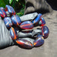 149 gr 13 beads Big Necklace Indonesian blue Amber for Healing FRN16