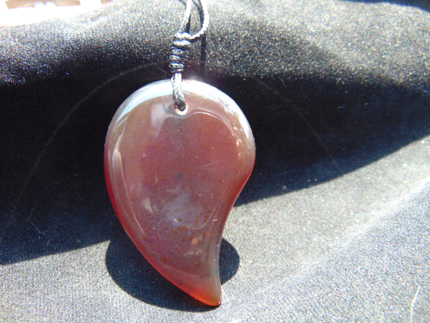 Natural Indonesian Amber Pendant Magatama, 12,8 gram Amber Comma Pendant,Unique Statement Gift for Men Women 26N33